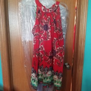 cute red floral dress